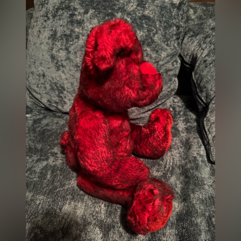 Vintage Vivid Red and Black Teddy Bear - Picture 4 of 8